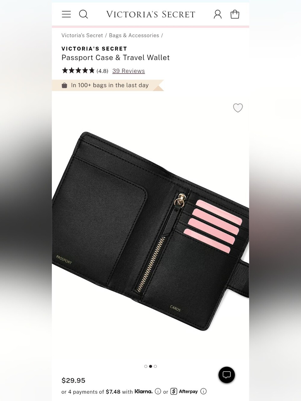 Victoria's Secret Black Cardholder Wallet  NWT - Picture 7 of 7
